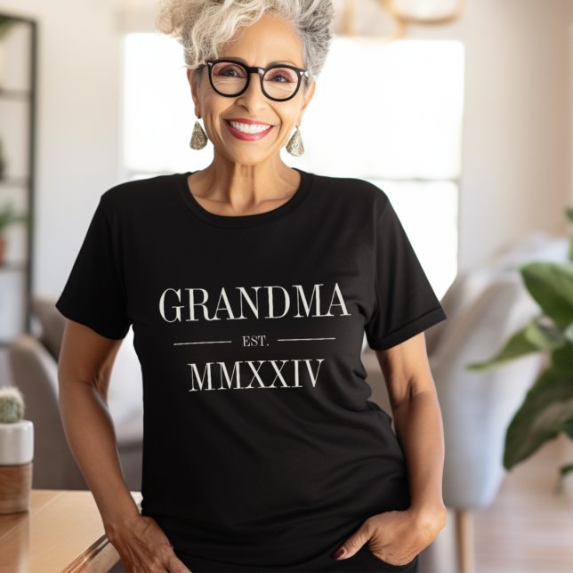 Grandma Roman Numeral Year Established T-Shirt (Creator Uploaded)