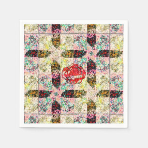 grandma rose quilt paper napkin