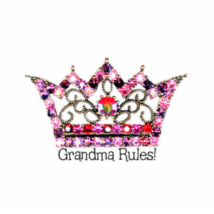 "Grandma Rules" Tiara SCULPTURE Standing Photo Sculpture