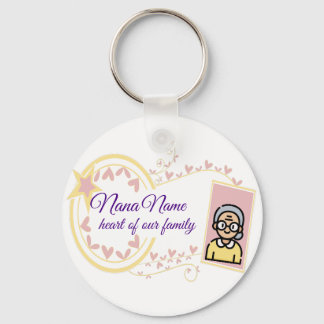 Grandma’s Day Vintage Badge Design Key Ring