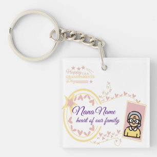 Grandma’s Day Vintage Badge Design Key Ring