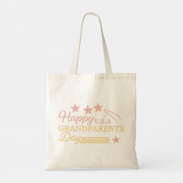 Grandma’s Day Vintage Badge Design Tote Bag (Back)