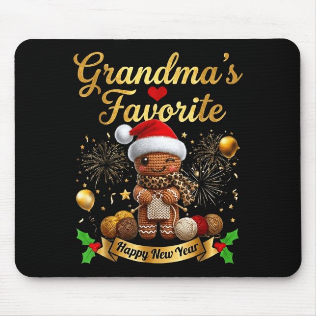 Grandma’s Favorite Gingerbread Crochet Doll For Cr Mouse Mat (Front)