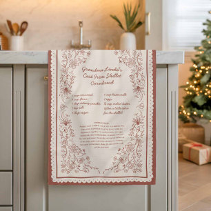 Grandma’s Favorite Recipe Custom Kitchen Keepsake Tea Towel