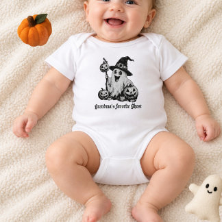 Grandma’s Favourite Ghost Cute Baby Halloween Bodysuit