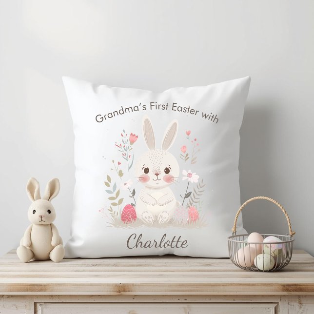 Grandma’s First Easter Personalized  Cushion (Creator Uploaded)