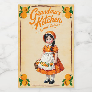 Grandma’s Kitchen Apricot Delight Vintage Food Label