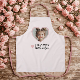 Grandma’s Little Helper – Personalized Pink Photo Apron