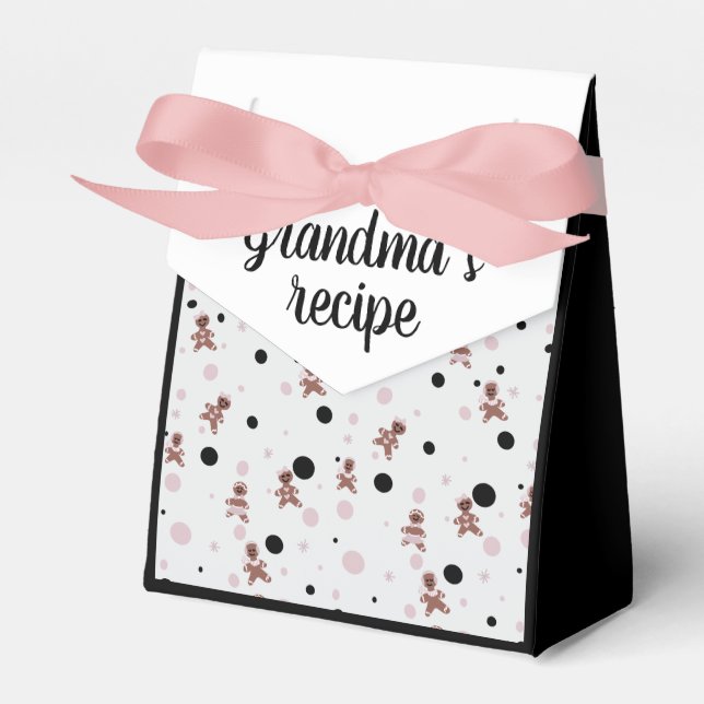 Grandma’s recipe Christmas cookie  Favour Box (Front Side)