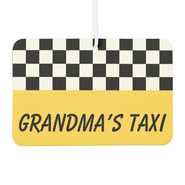 Grandma’s Taxi Car Auto Air Freshener Gift (Front)