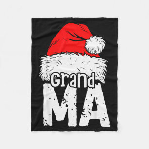 Grandma Santa Christmas Family Matching Pyjamas Xm Fleece Blanket
