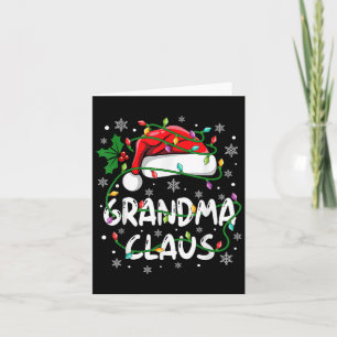 Grandma Santa Claus Family Christmas Squad Crew Ma Card