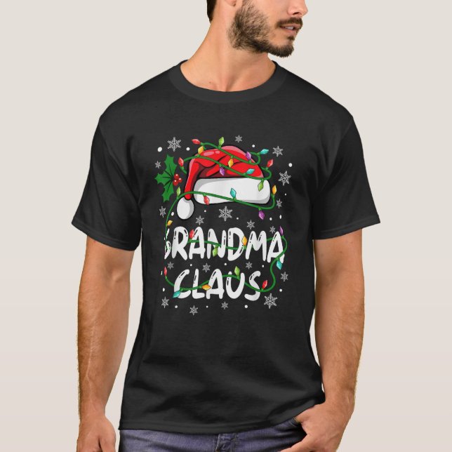 Grandma Santa Claus Family Christmas Squad Crew Ma T-Shirt (Front)