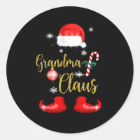 Grandma Santa Claus Fun Family Christmas Pjs For G