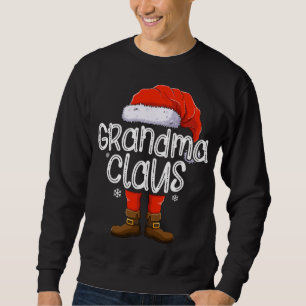 Grandma Santa Claus Matching Christmas Family X-ma Sweatshirt