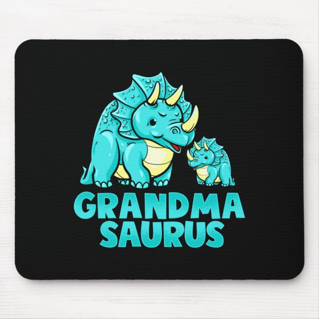 Grandma Saurus Funny Grandmasaurus Dinosaur  Mouse Mat (Front)