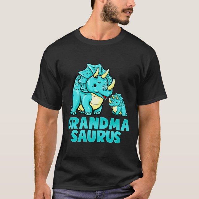 Grandma Saurus Funny Grandmasaurus Dinosaur  T-Shirt (Front)