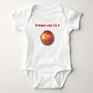 Grandma says I'm a peach Baby Bodysuit