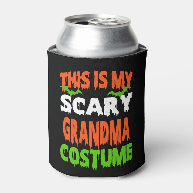 Grandma - SCARY COSTUME HALLOWEEN  Can Cooler (Can Front)