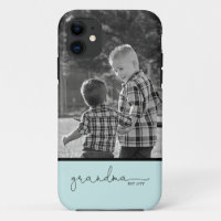  Grandma Script w/ Photo | Teal 