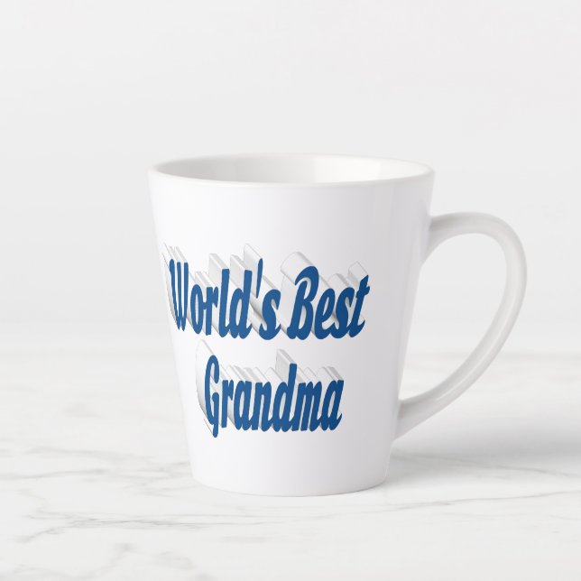 Grandma sea blue typography Mothers Day Latte Mug (Right)