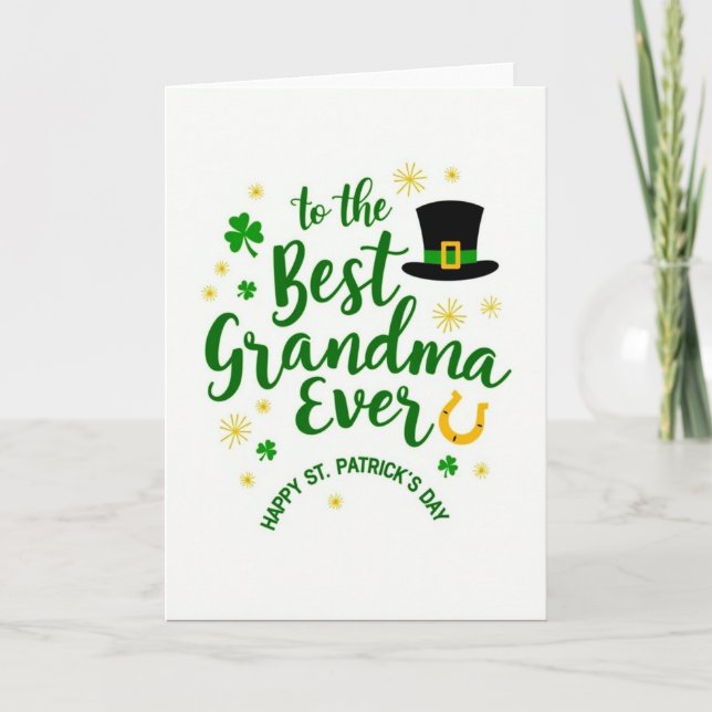 Grandma Shamrock Pattern Card (Front)