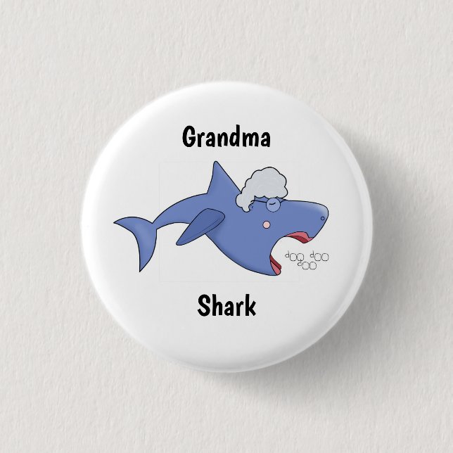 Grandma Shark, Baby shark, doo doo, song badge (Front)