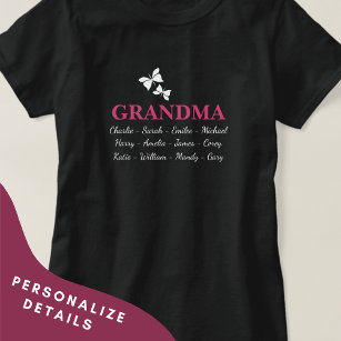 Grandma Shirt with Grandkids Names