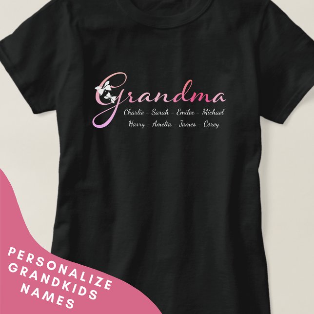 Grandma Shirt with Grandkids Names (Colorful) (Creator Uploaded)