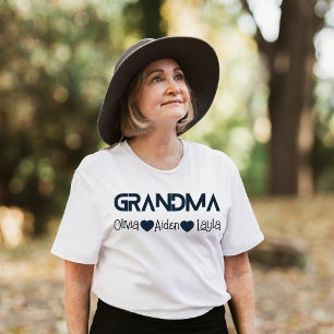 Grandma Shirt With Grandkids Names,Grandma Gifts