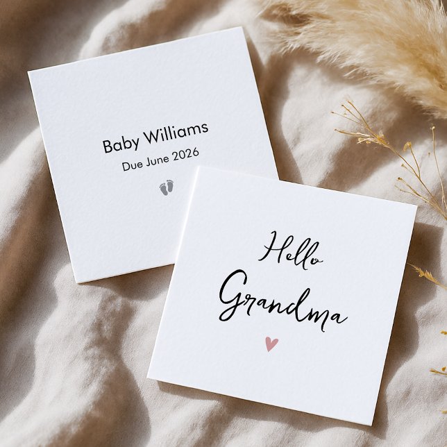 Grandma Simple Pregnancy Announcement Card (Creator Uploaded)
