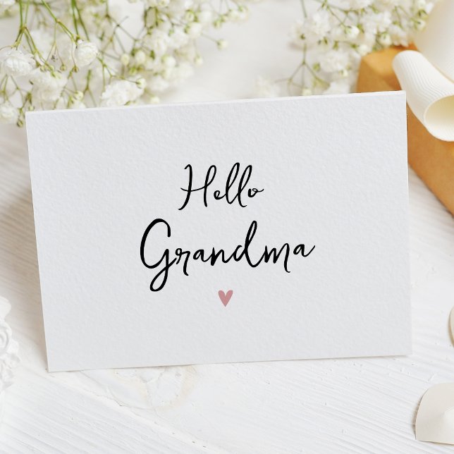 Grandma Simple Pregnancy Announcement Card (Creator Uploaded)