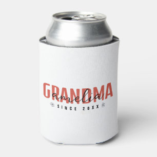 Grandma Since 20XX Modern, Clean Contemporary Can Cooler