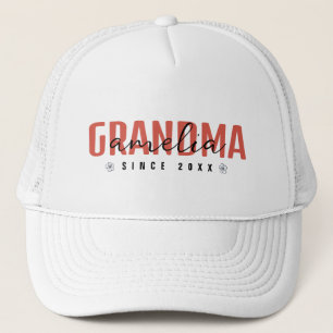 Grandma Since 20XX Modern, Clean Contemporary Trucker Hat