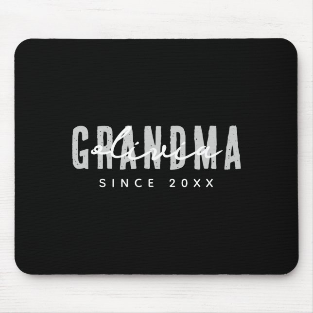 Grandma Since 20xx Modern Simple Preppy  Mouse Mat (Front)