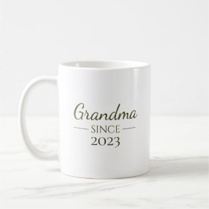 Grandma Since Personalised Year Handwritten Family Coffee Mug