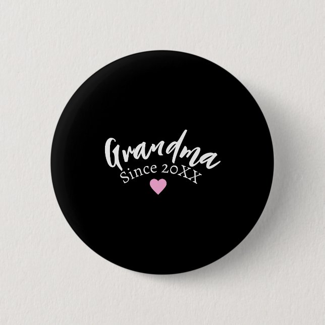 Grandma Since Year New Grandmother Gift _1  6 Cm Round Badge (Front)