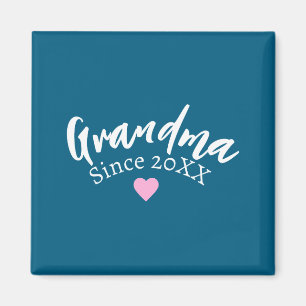 Grandma Since Year New Grandmother Gift _1  Magnet