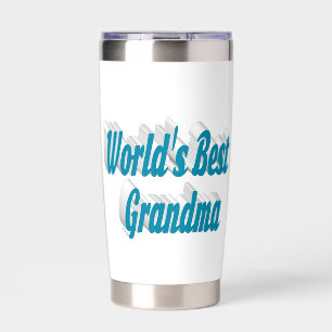 Grandma sky blue typography  insulated tumbler