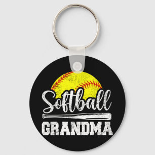 Grandma Softball Player Game Day Mother#39; #39;s Key Ring