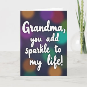 Grandma Sparkle Lights Card