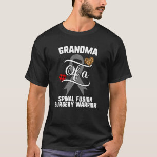 Grandma Spinal Fusion Surgery Awareness Leopard Bu T-Shirt