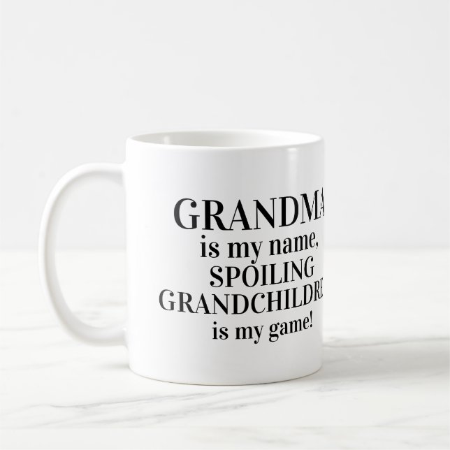 Grandma Spoiling Grandchildren Coffee Mug (Left)
