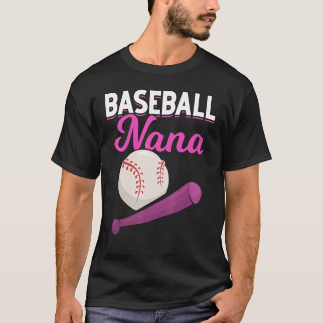 Grandma Sport Baseball Player Nana Retirement Base T-Shirt (Front)