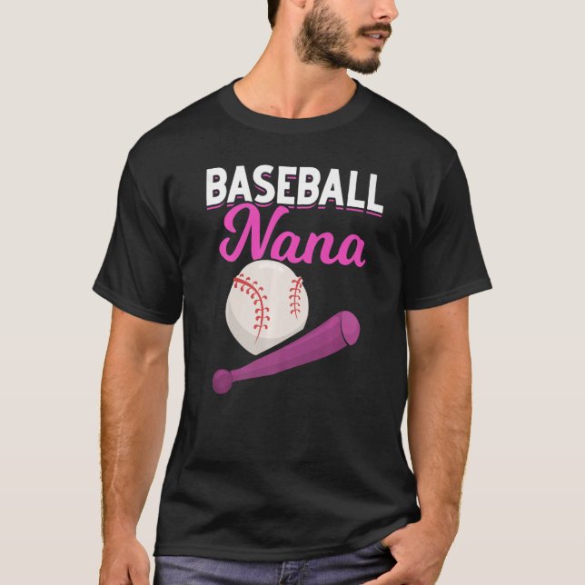 Grandma Sport Baseball Player Nana Retirement Base T-Shirt (Front)