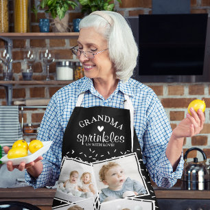 Grandma Sprinkles us with Love Photo Collage Apron