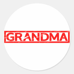 Grandma Stamp Classic Round Sticker