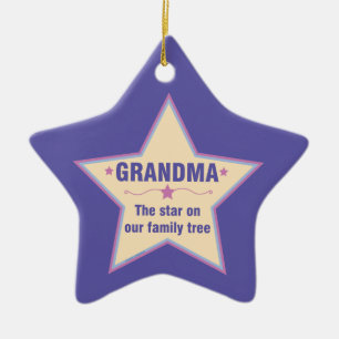 Grandma Star Ceramic Tree Decoration