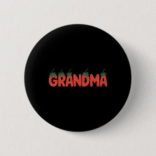 Grandma Strawberry Summer Fruit - Great Mothers 6 Cm Round Badge