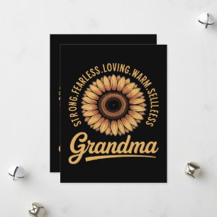 Grandma Sunflower Mothers day Holiday Card